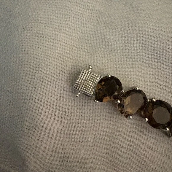 EUC Smoky quartz silver bracelet - Picture 8 of 9